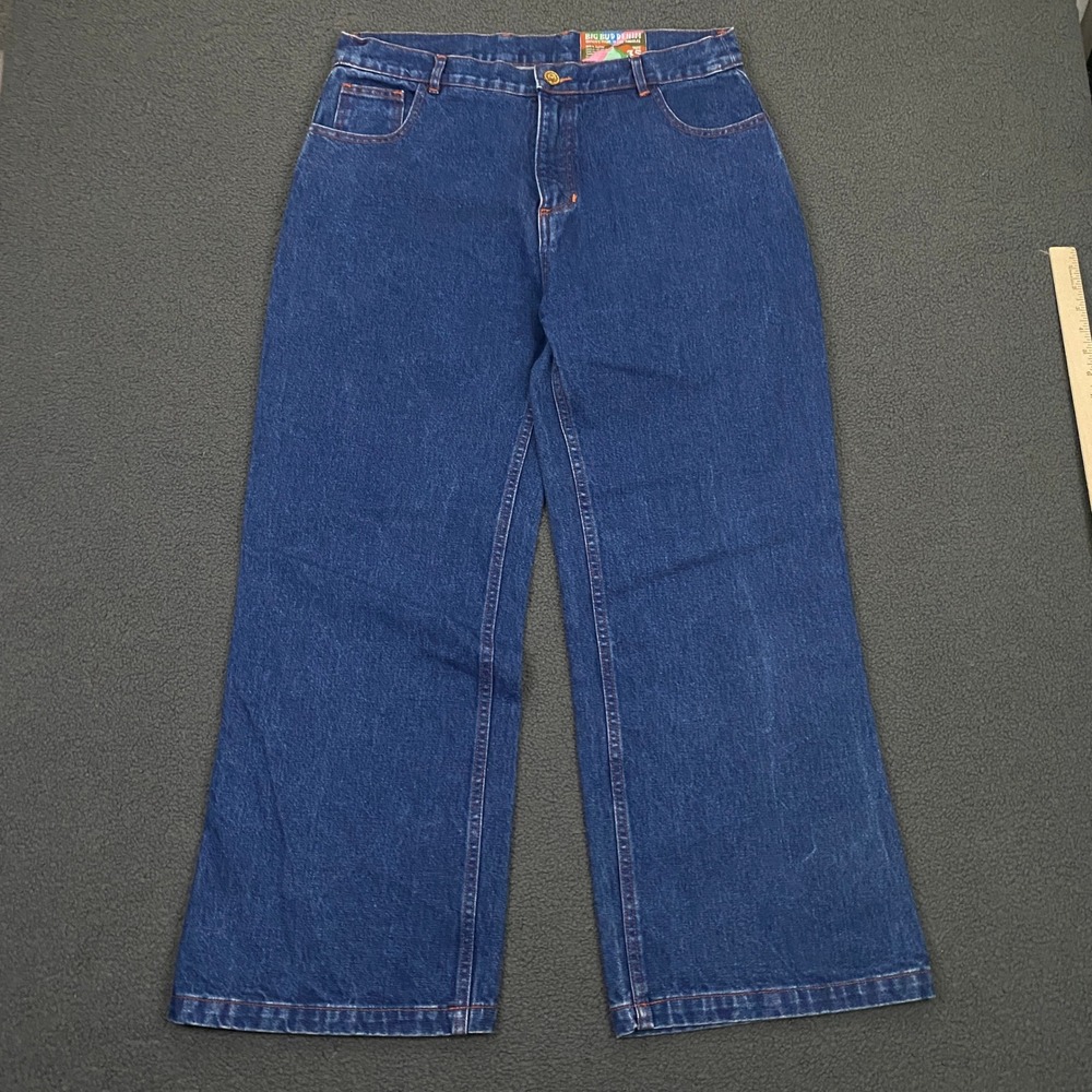 Big Bud Press Jeans Womens 35 Blue Denim Wide Leg Flare Trousers USA